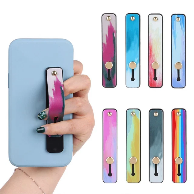 - anneaux Téléphone en silicone Poignée de téléphone Rainbow Support de sangle