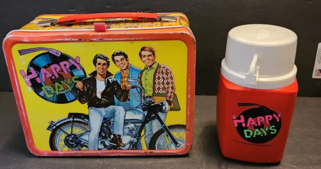 Vintage Happy Days Metal Lunchbox with Thermos  1976