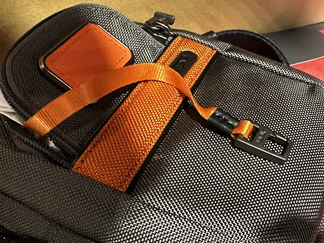 Brand New with Tag TUMI Small Crossbody Gray Orange 6