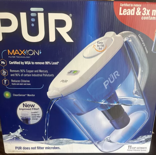 PUR PPT111W 11 Cup Ultimate MAXION Pitcher Filtration system + LED + 1 Filter