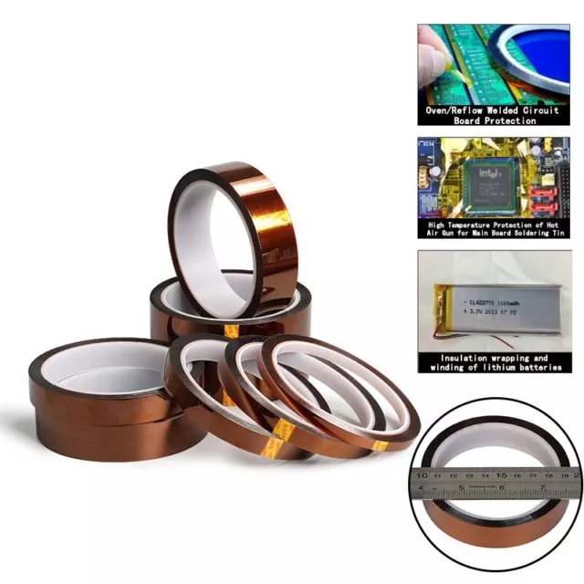 Heat Resistant Tape Kapton 30m PET High Temperature Thermal Insulation,Polyimide 2