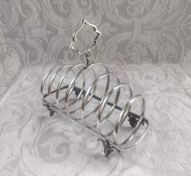 Antico Toast Rack Vittoriano Sheffield Porta Toast