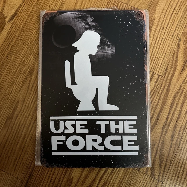 DARTH VADER USE The Force Tin Metal Wall Sign, 8x12”, Star Wars