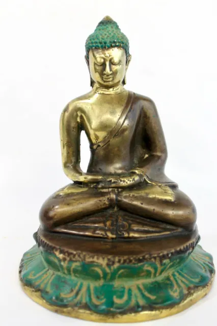 Dhyana Buddha Statue Lotus Pose Mudra Bronze Sculpture Lost Wax Cast Bali Art