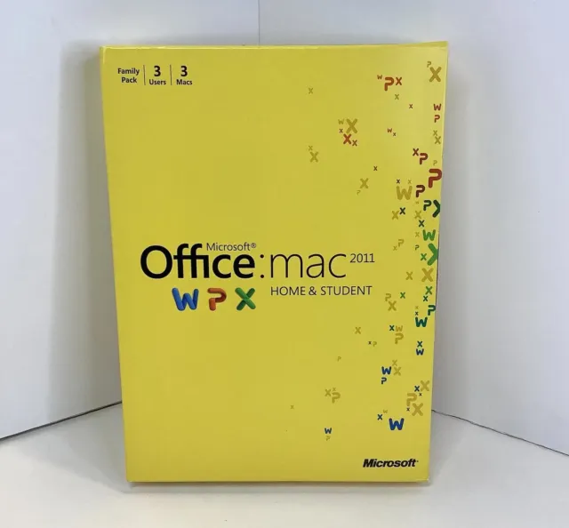 Microsoft Office MAC 2011 Home and Student w/ Product Key Family Pack