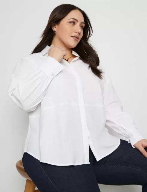 BeMe - Plus Size - Womens Tops -  Long Sleeve Tie Front Shirt