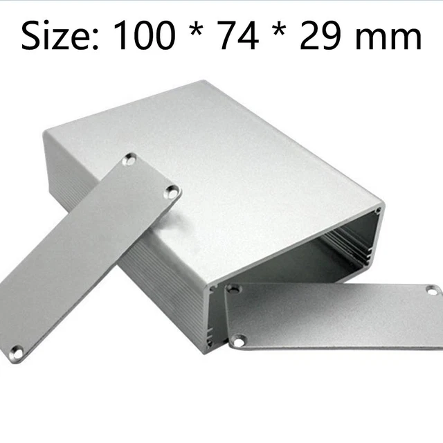 Silver DIY Aluminum Case Electronic Project PCB Instrument Box Durable Enclosure