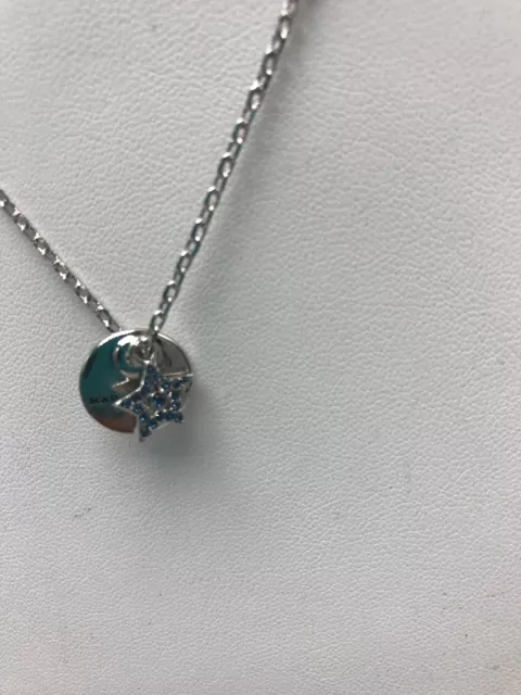 $75  Marc Jacobs silver  tone disk  charm necklace MJ 4b