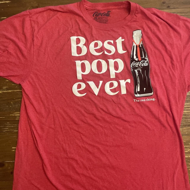 Coca-Cola Best Pop Ever T Shirt Size 2XL Red Fathers Day The Real Thing