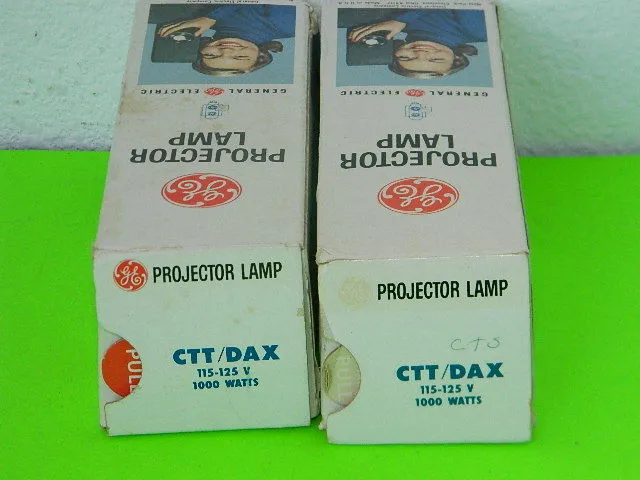 2x NEW GENERAL ELECTRIC GE PROJECTION LAMP CTT/DAX 115-125V 1000W LOT OF 2
