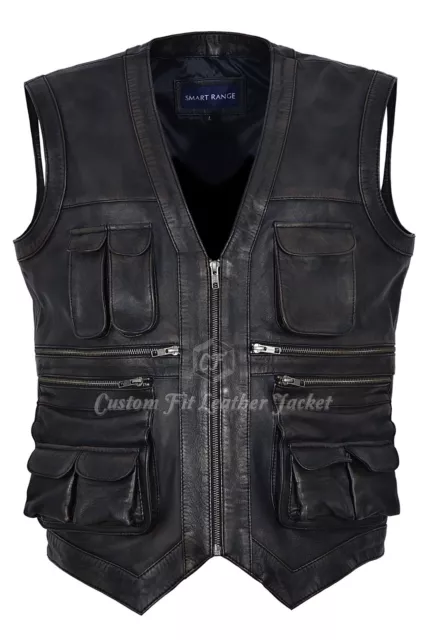 Mens Hunter Waistcoat Black Bronze 100% REAL NAPA Jurassic World INSPIRED 1188