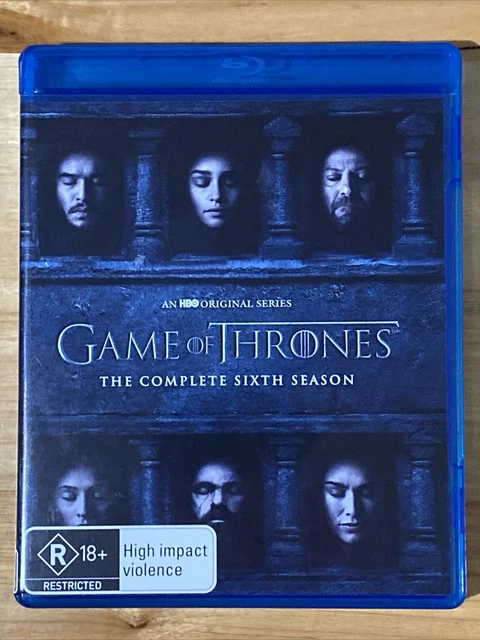 Game Of Thrones: The Complete Sixth Season, Blu-ray, Region B, 4-Disc, VGC