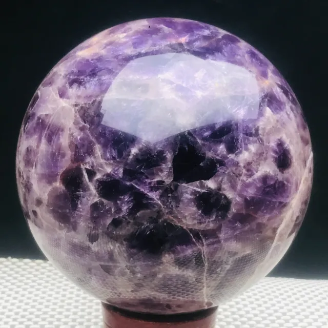 3111GNATURAL DREAM AMETHYST Sphere Polished Quartz Crystal Ball Aura ...