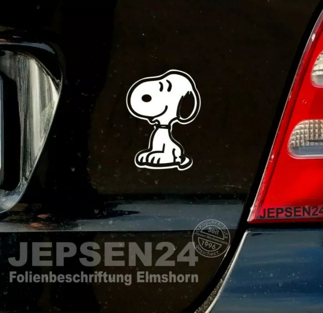 Aufkleber Snoopy 20cm S053 schwarz weiß - Autoaufkleber - Auto Bus  Heckfenster