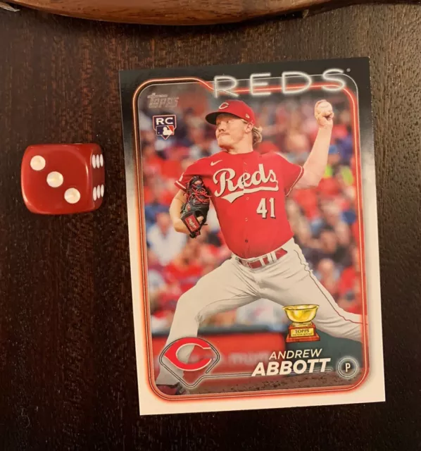 Andrew Abbott Baseball Card Rookie 2024 Topps Series 1 Cincinnati Reds #214