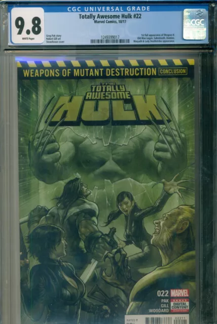 Totally Awesome Hulk #22 CGC 9.8 - 1st Appearance of Weapon H - Marvel 10/2017
