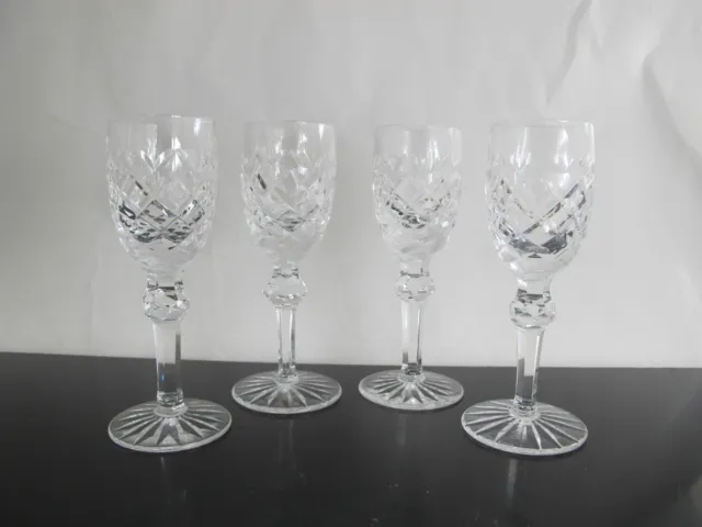WATERFORD Crystal POWERSCOURT White Wine Glass Stemware Set of 4