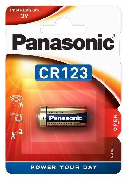 1 x Panasonic CR123 CR17345 CR123A Lithium Photo Batterie 3V im Blister