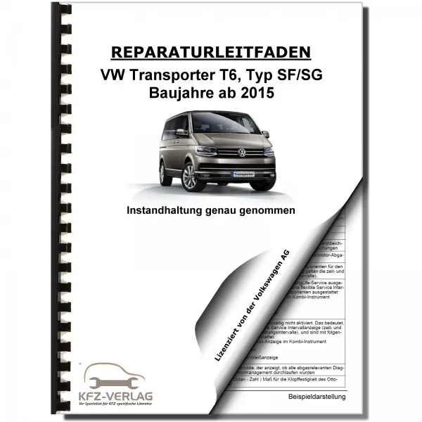 VW Transporter T6 (15>) Instandhaltung Inspektion Wartung Reparaturanleitung