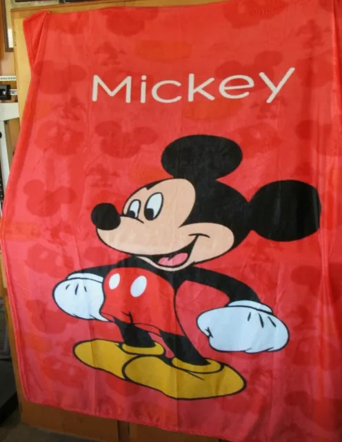 Disney Mickey Mouse Fleece Throw Blanket 60 x 50 UNUSED