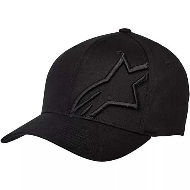 Alpinestars Men's Corp Shift 2 Flexfit Baseball Cap Hat Black Large/XLarge L/XL