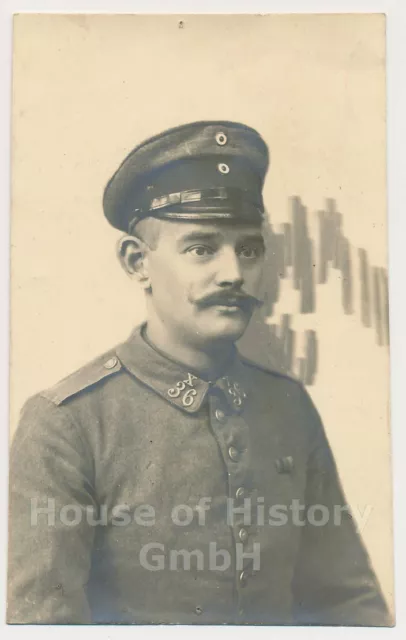 119756, Portraitfoto CDV, Soldat im Landesschützen Bataillon, Kragen "X 36"