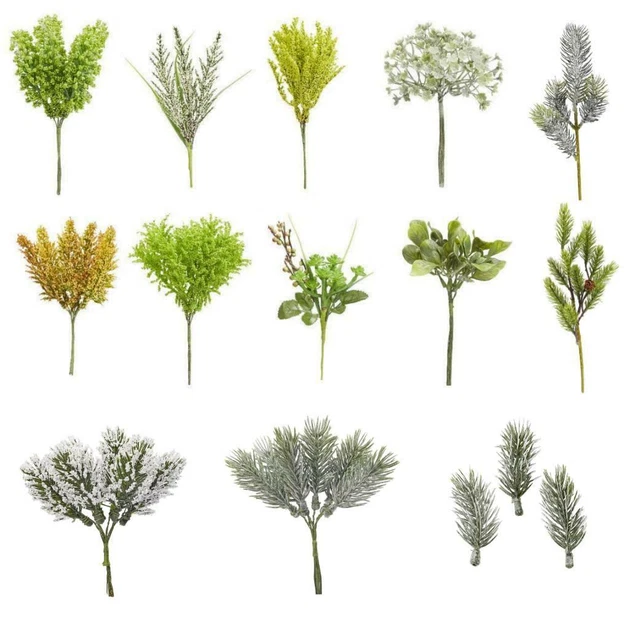 Tannenpick Grün-Pick 7-40 cm Deko-Zweige Tanne Kunstblumen Floristik Hobbyfun