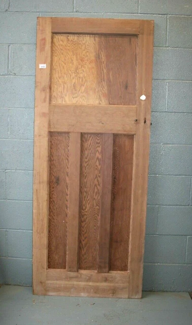 Door 1930's 4 Panel Pine Wooden 31 3/4" x 78 1/2" Internal  ref 189A
