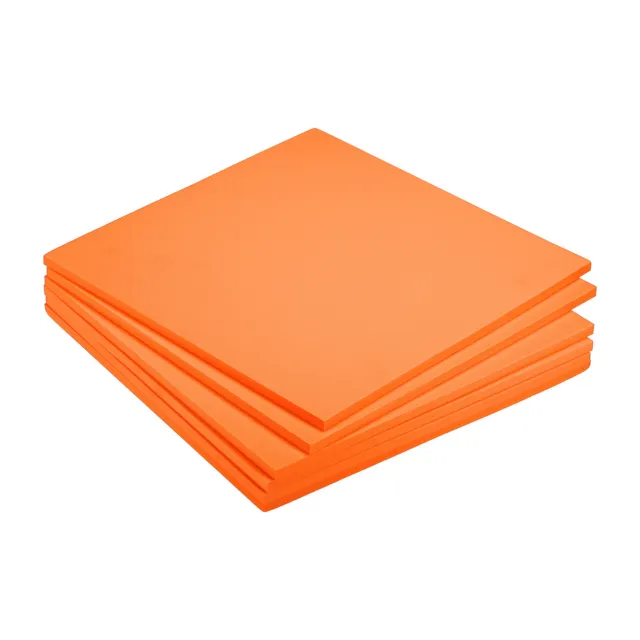 EVA Schaumstoffblätter orange 9,8 Zoll x 9,8 Zoll 5 mm dick Handwerk Schaumstoffblätter 8 Stck.