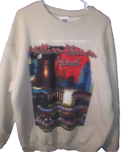 Vintage 90s Million Woman March 1997  Philadelphia PA Sweatshirt Size XXL