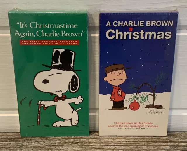 TWO SEALED VHS A Charlie Brown Christmas & Its Christmastime Again