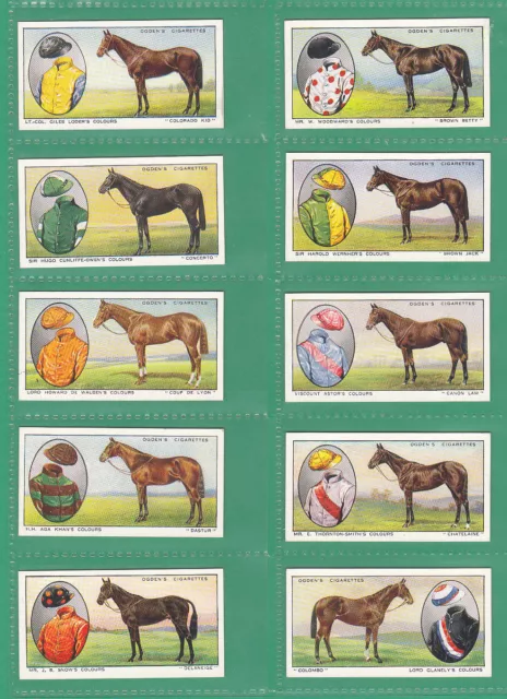 Racehorses  -  Ogdens Ltd. -  Set  Of  50  Prominent  Racehorses  Cards  -  1934