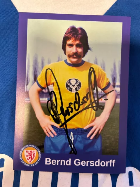 Bernd Gersdorff Autogrammkarte Eintracht Braunschweig, persönlich erhalten, RAR