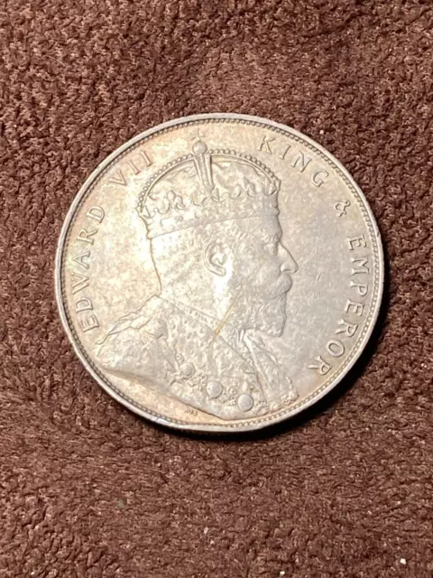 1907 Straits Settlements Dollar Km26 1907 Straits Settlements Dollar Km26