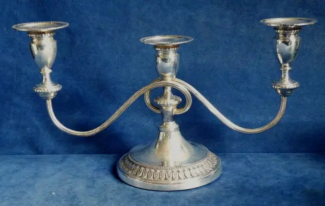 SUPERB Large 14" ~ GEORGIAN Styled ~ SILVER Plated ~ CANDELABRA ~ c1950
