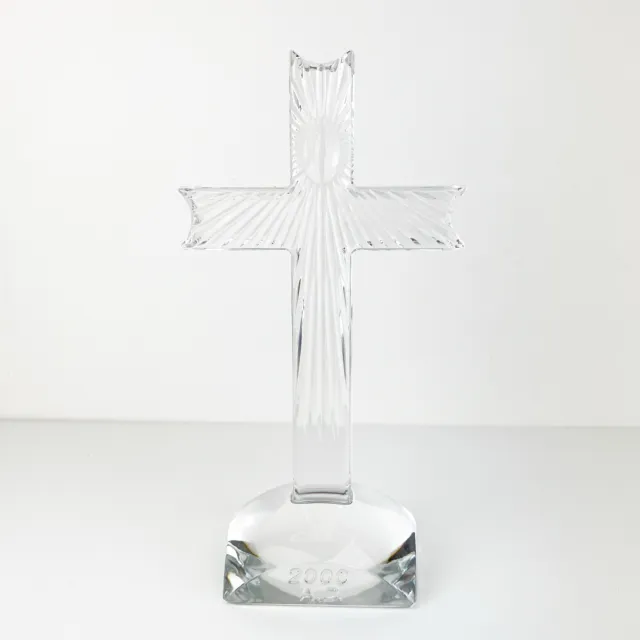 Waterford Millennium Crystal 2000 A.D religious Cross 10”
