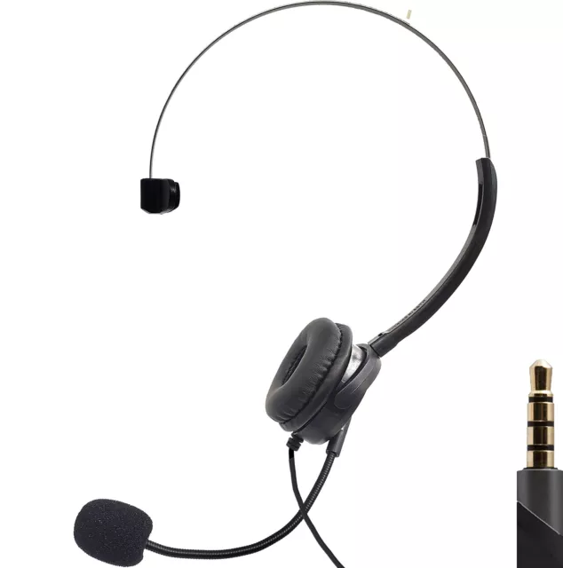 Auriculares individuales para juegos y chat con espuma de micrófono negro