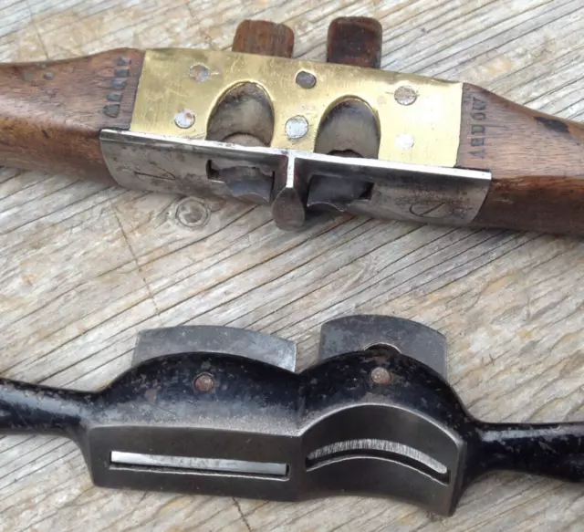 Vintage Double Spoke Shave Seymour Smith - Rare Wood Handle Draw Knife ? Lot 2