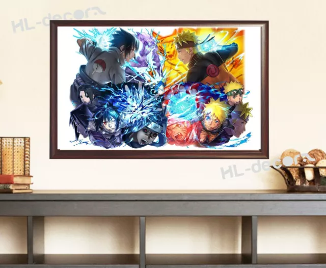 UNFRAMED Naruto Uzumaki Chidori Cartoon Canvas Prints Poster Wall Art Decor