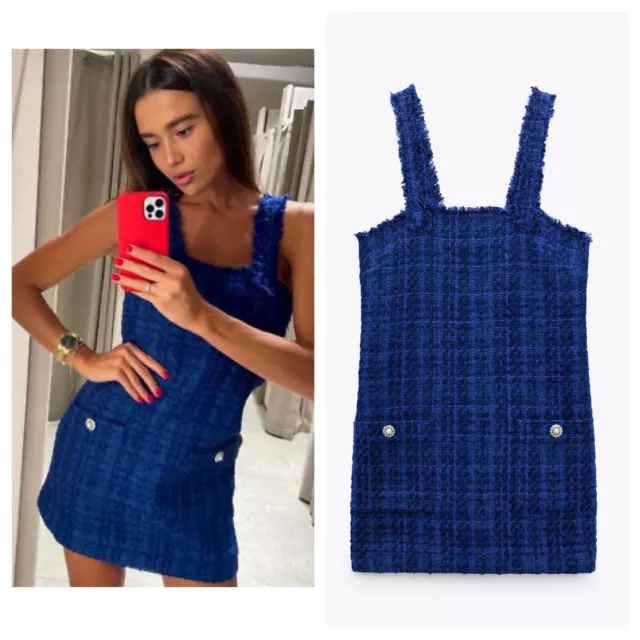 Zara tweed mini best sale dress