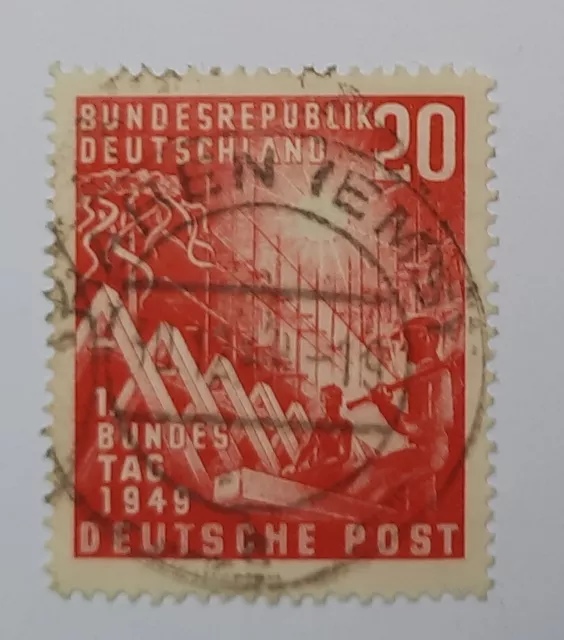 Bund, Mich. Nr. 112 gestempelt, Vollstempel, erster Deutscher Bundestag 1949