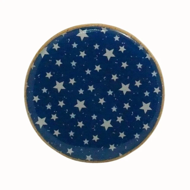 Wooden Wall Hook Coat Hook Handcrafted Wall Hanger Nursery Decor Stars Blue