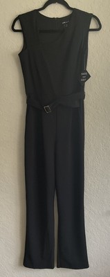 Kate and Lily Black Polyester Sleeveless Jumpsuit Size 6 