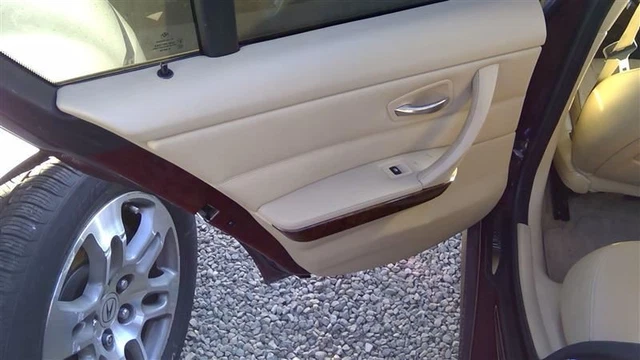 Tan Leather Driver Left Rear Door Trim Panel Fits 2009 BMW 328I E90 OEM