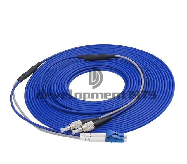 30M LC AUF FC Single Mode SM 9/125 Duplex Innenbereich Panzerkabel ...
