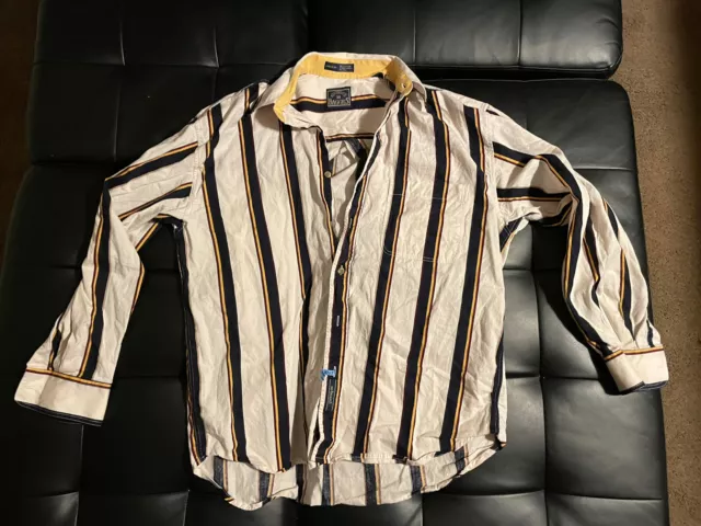 BD Baggies Stripped Long Sleeve Button Up MED