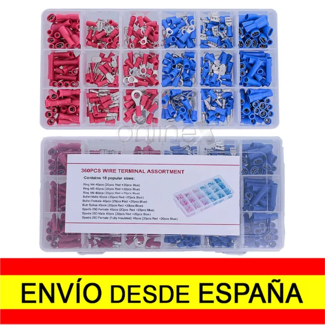 Caja Maletin de 360 Terminales Faston Preaislados Crimpar Entrega 48/72 H. a1174