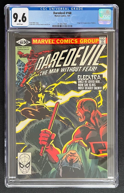 Daredevil #168 (1981) Cgc 9.6 White Pages 1St Appearance Of Elektra And Origin