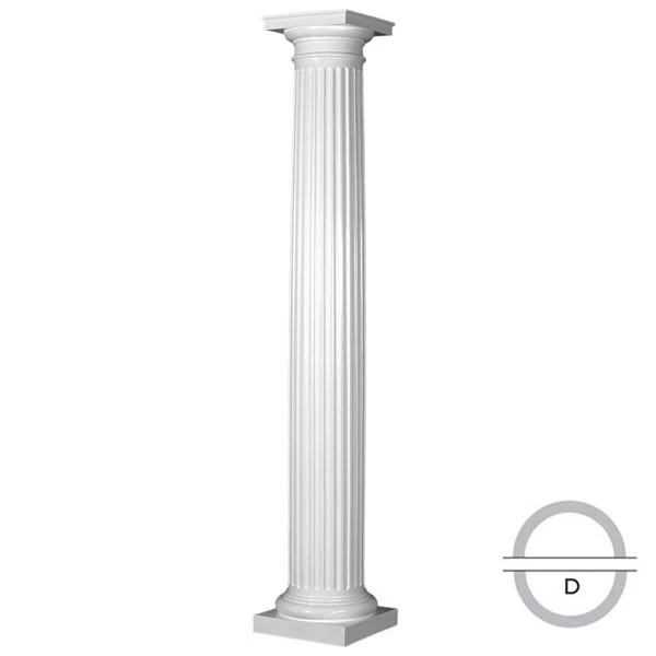 Endura 10" x 10" x 12'  white porch posts columns