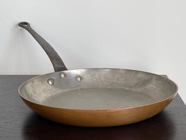 Vintage French E. Dehillerin 12" Copper Sauté Cooking Fry Pan Skillet Vintage French E. Dehillerin 12" Copper Sauté Cooking Fry Pan Skillet